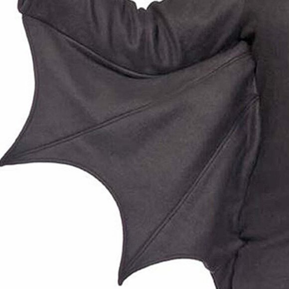 Cozy Black Bat Costume Dress Women Size XL Halloween Fleece Roleplay Top - Picture 7 of 9